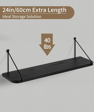 Estantes Flotantes Afuly 60 cm (Set de 2) Negro