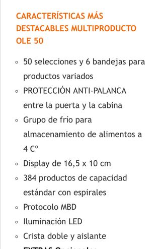 Máquina Vending Ole50