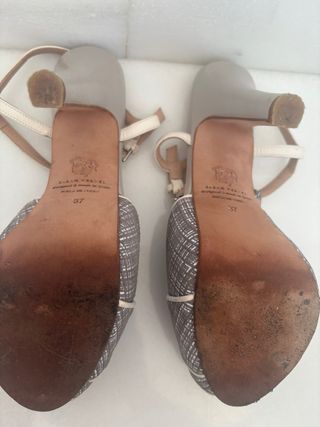 Zapatos Sarah Verde beige y gris