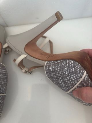 Zapatos Sarah Verde beige y gris