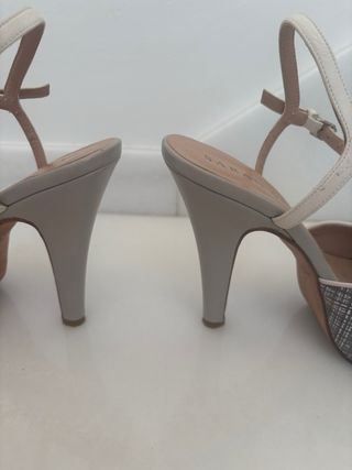 Zapatos Sarah Verde beige y gris