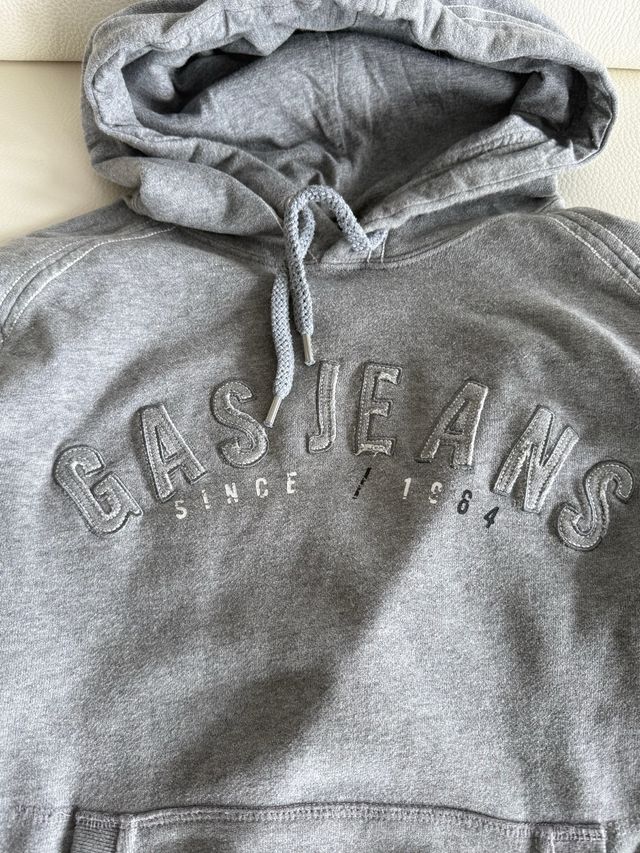 Sudadera Italiana Gas Jeans gris. Talla M.
