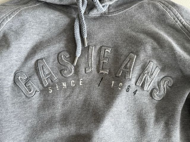 Sudadera Italiana Gas Jeans gris. Talla M.