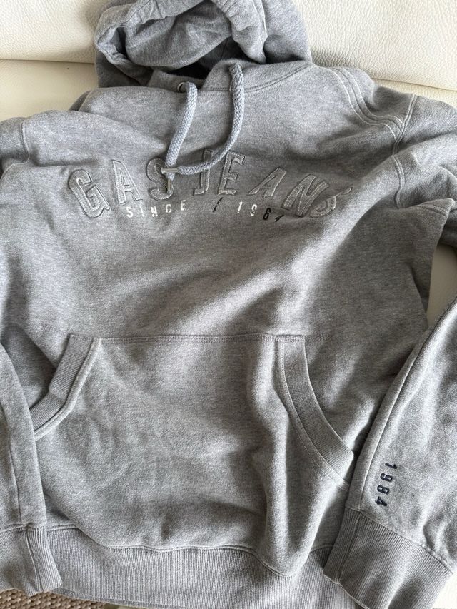 Sudadera Italiana Gas Jeans gris. Talla M.