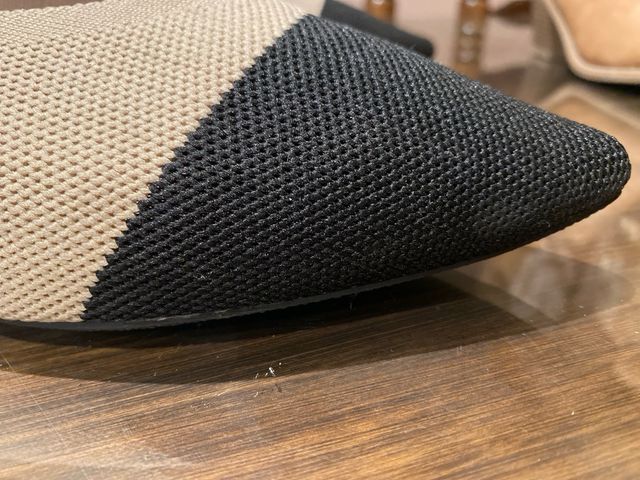 Zapatos tacón beige y negro - talla 38