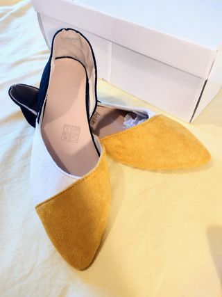 Zapatos planos mujer - amarillos y negros - talla