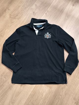 Polo manga larga negro Ralph Lauren. L.