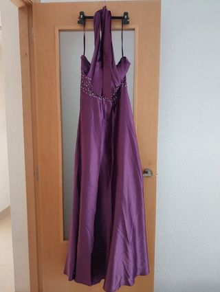 Vestido fiesta morado largo