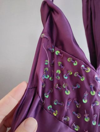 Vestido fiesta morado largo
