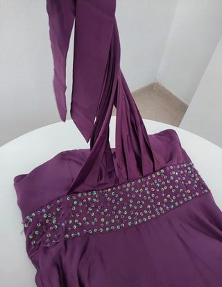 Vestido fiesta morado largo