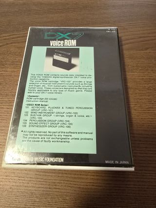 Yamaha VRC-103 DX7 Voice ROM