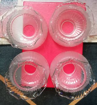 4 tulipas cristal opalino