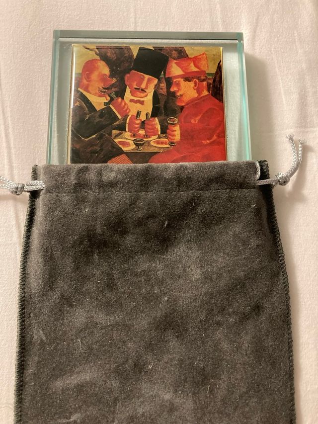 Fermacarte in cristallo