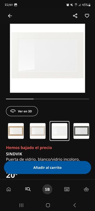 Puerta armario Sindvik 60x38