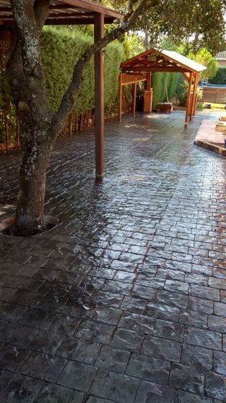 Hormigón impreso, Muros, Piscinas.