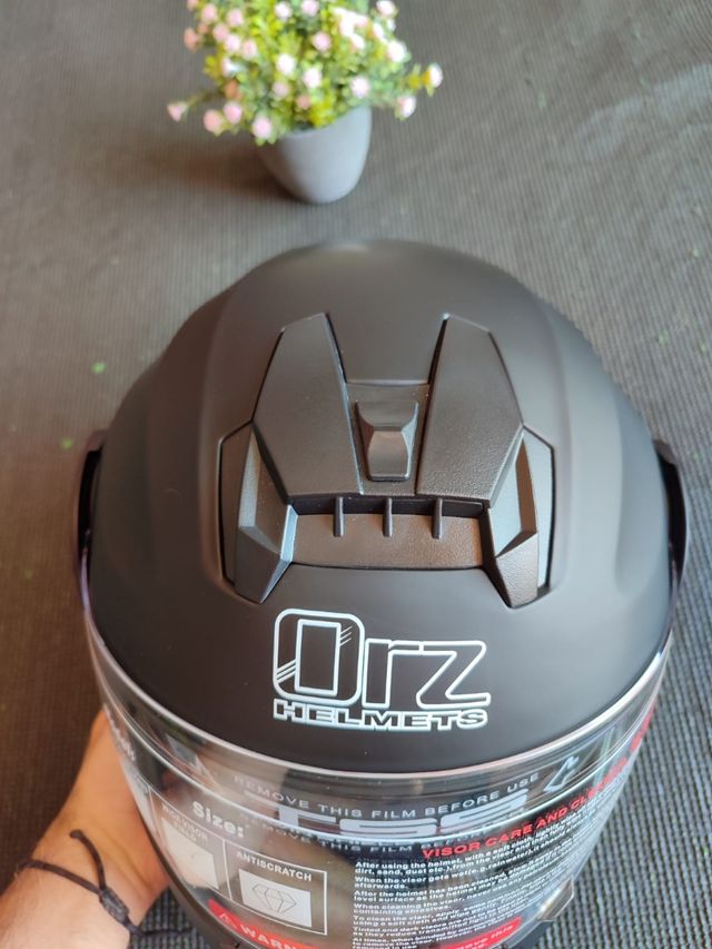 Casco Moto Modular Abatible talla L negro unisex 