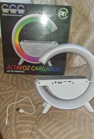 Altavoz cargador con luz led