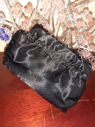 Bolso fiesta negro con rosas