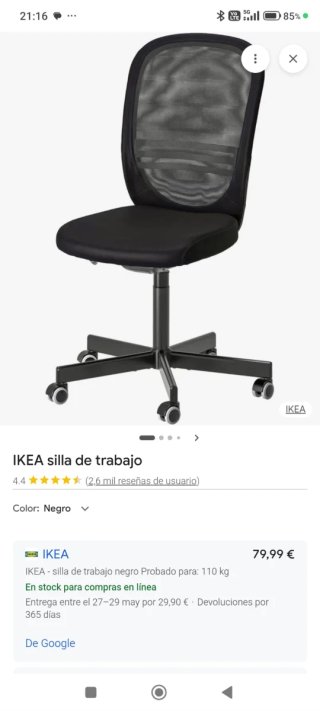 Silla giratoria de escritorio