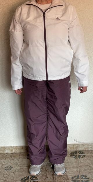 Chándal Rebajado, Táctel Adidas mujer blanco y mor