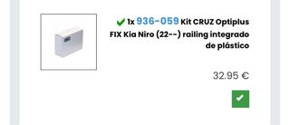 Kit CRUZ Optiplus baca Kia Niro