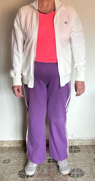 Chándal Adidas mujer blanco-morado