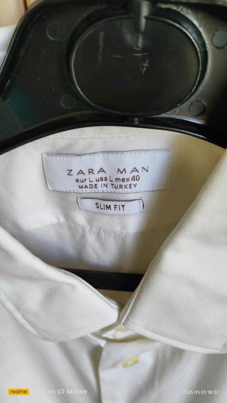 Camisa de vestir hombre L blanco , 