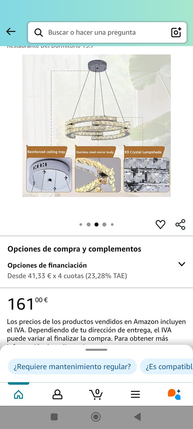  purpleq Lámpara De Araña LED Moderna Lámpara De A