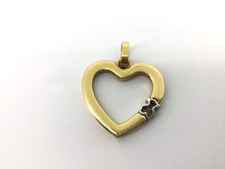 colgante oro 18k con piedra con circonita