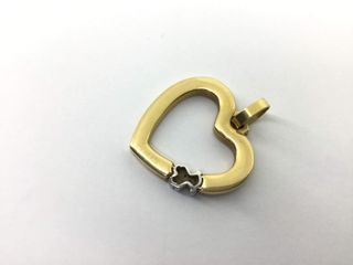 colgante oro 18k con piedra con circonita