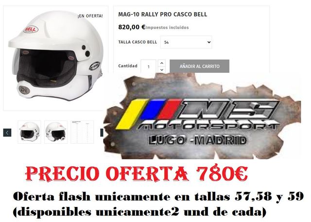 CASCO BELL MAG-10 RALLY PRO OFERTA