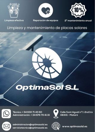 Mantenimiento y Limpieza de placas solares