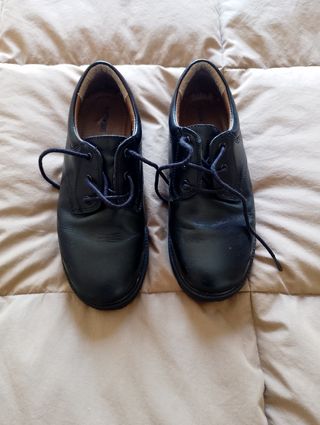 Zapatos niño piel negros - talla 35