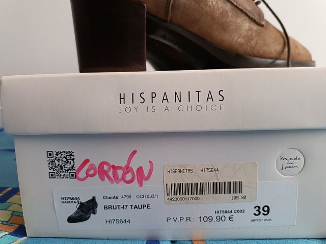 Zapatos Hispanitas de tacón marrón