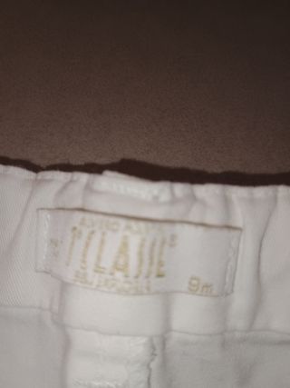 Pantalone 9 mesi 1' classe bianco