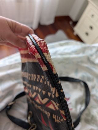 Bolso Desigual bandolera rojo-negro