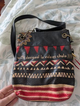 Bolso Desigual bandolera rojo-negro