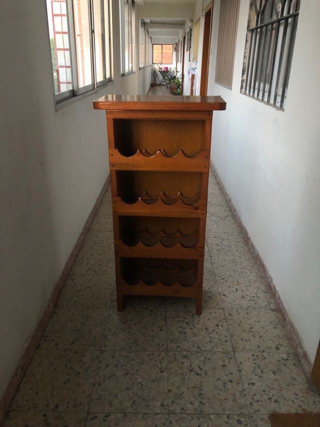 Botellero madera maciza