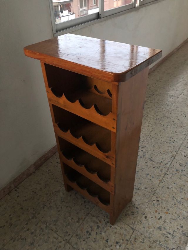 Botellero madera maciza