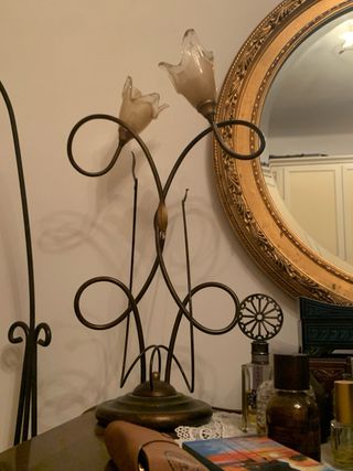 Lampadario stile floreale 6 luci