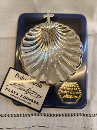 Concha Bautismal Plata Pedro Durán Cruz de Portuga de segunda mano