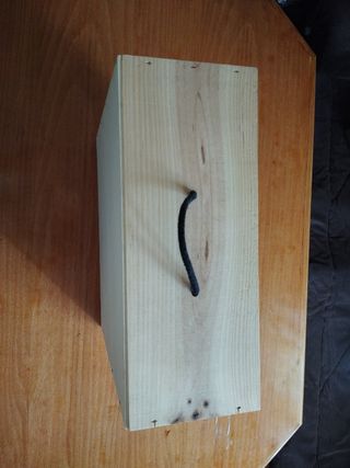 Caja madera multiusos - Negra y marrón
