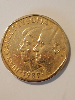 Moneda de España de 500 pts 1989, R.Sofia,R, Juan 
