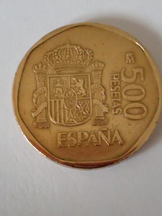 Moneda de España de 500 pts 1989, R.Sofia,R, Juan 