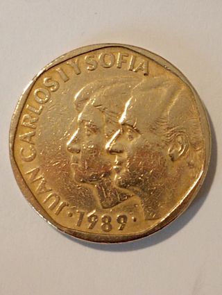 Moneda de España de 500 pts 1989, R.Sofia,R, Juan 