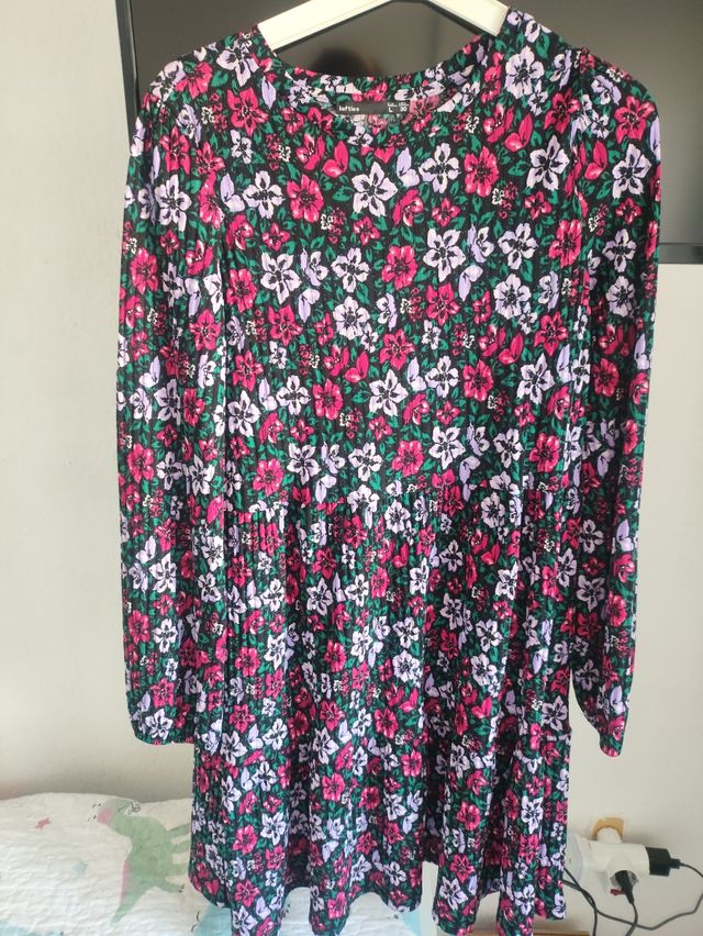 Vestido Lefties flores - Talla L