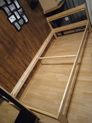 Estructura cama Ikea madera