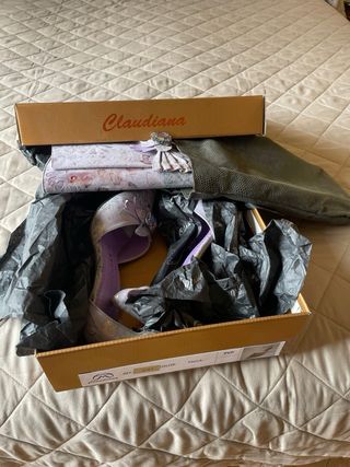 Zapatos y cartera boda mujer - Lila