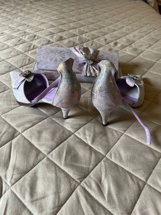 Zapatos y cartera boda mujer - Lila