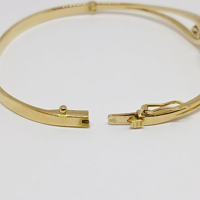 Esclava Oro Brillantes Zafiros